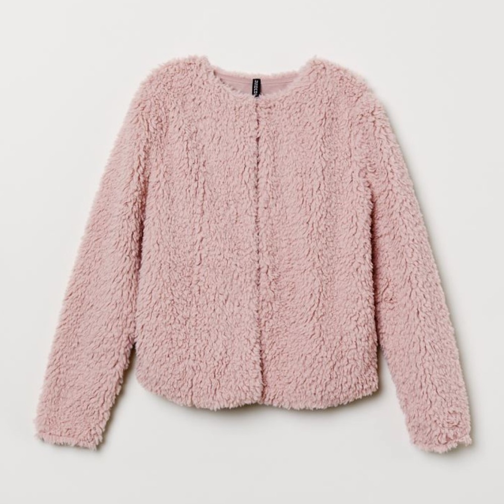 H&M Faux Fur Pink Jacket
